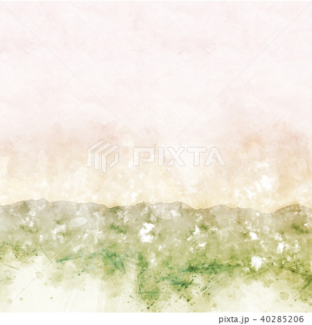 Mountain hill on watercolor painting background. 40285206