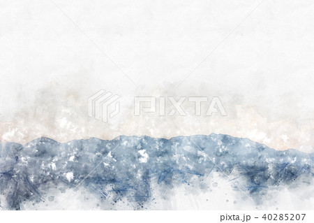 Mountain hill on watercolor painting background. Mountain hill on watercolor painting background. 40285207