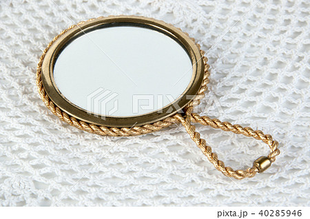 brass hand mirror