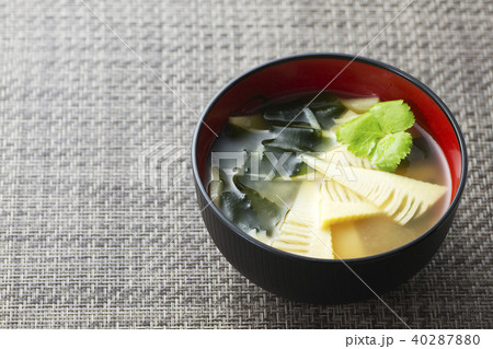 竹の子とワカメの味噌汁3 40287880