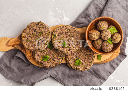 Vegan beans burgers (cutlets) and meatballs Vegan beans burgers (cutlets) and meatballs 40288105