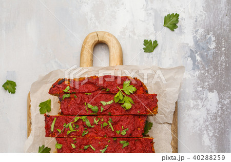 Vegetarian lentil casserole with vegetables Vegetarian lentil casserole with vegetables 40288259