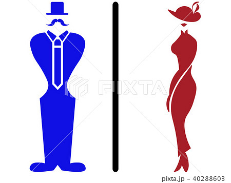 トイレマーク男性と女性のイラスト素材 40288603 Pixta