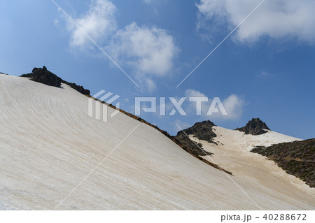 安達太良山から峰の辻へ向かう登山道から見た矢筈森 安達太良山から峰の辻へ向かう登山道から見た矢筈森 40288672