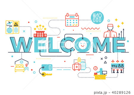 Welcome word lettering illustration 40289126