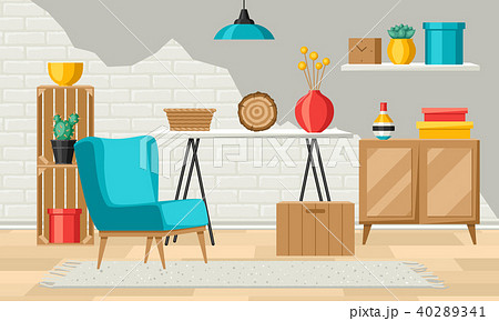 Interior living room. Furniture and home decor. 40289341