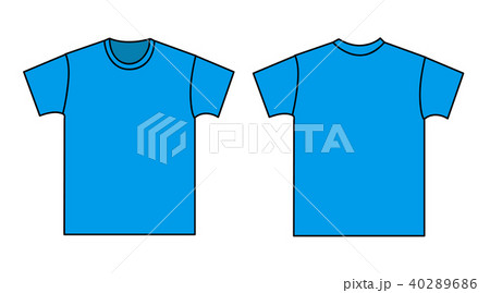 Blank t-shirt template. Front and back 40289686