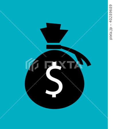 Money icon with bag, vector. Money icon with bag, vector. 40289689