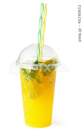 Lemonade in plastic glass, cooling fruit drink Lemonade in plastic glass, cooling fruit drink 40290652