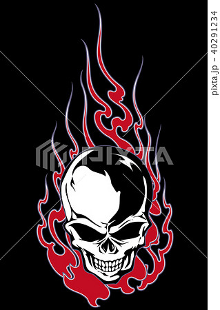 Skull And Flame Illustrations Stock Illustration