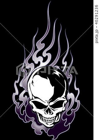 Skull And Flame Illustrations Stock Illustration