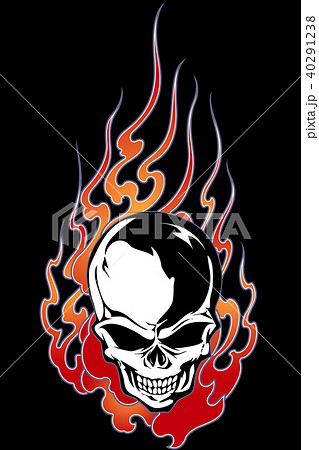 Skull And Flame Illustrations Stock Illustration