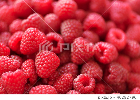 Ripe raspberries macro. Selective focus. Fruit 40292796