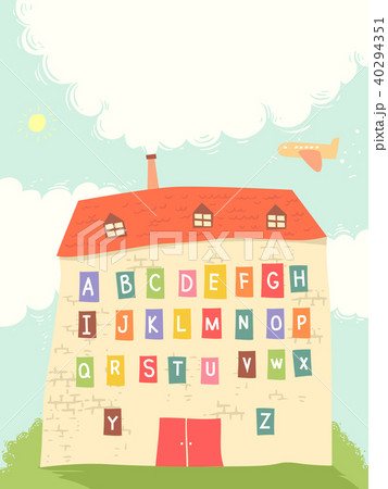 Big House Alphabet Illustration 40294351