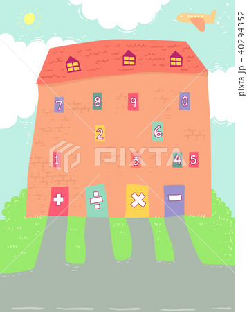 Big House Math Numbers Illustration 40294352