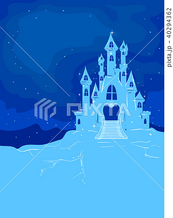 Ice Castle Background Illustrationのイラスト素材