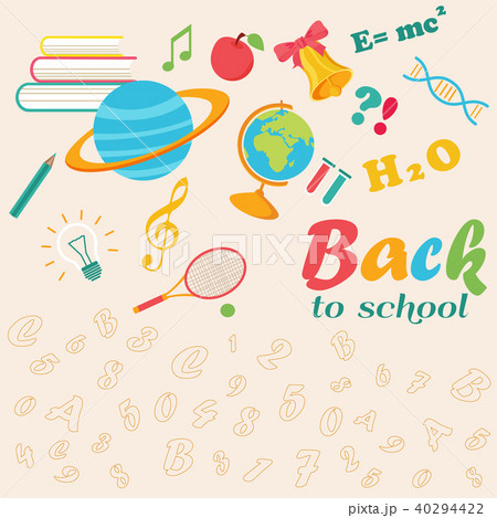 Back to school background with globe, planet 40294422