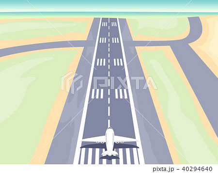 Airport Airplane Runway Illustrationのイラスト素材