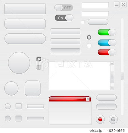 Web interface buttons. Set of 3d icons 40294666