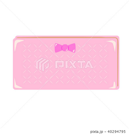 かわいいピンクの女性用長財布のイラスト素材のイラスト素材