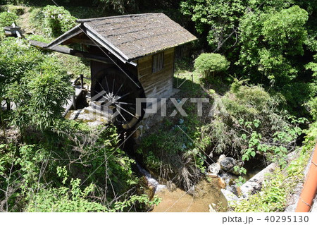 新緑の中の水車小屋 新緑の中の水車小屋 40295130