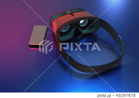 virtual reality goggles headset with smartphone 40297678