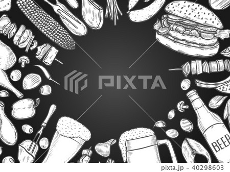 Grill menu design template. 40298603