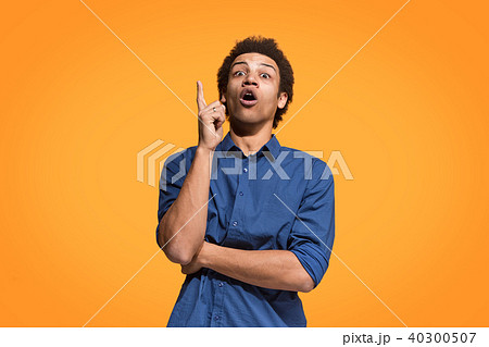 Young serious thoughtful businessman. Doubt concept. 40300507
