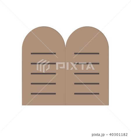 Tablets of the Law icon in flat design 40301182