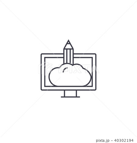 illustration work vector line icon, sign, illustration on background, editable strokes 40302194