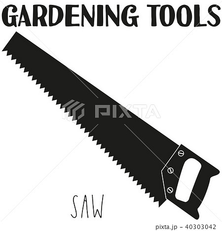 Black and white saw silhouette 40303042