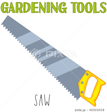 Bright colorful cartoon saw 40303058