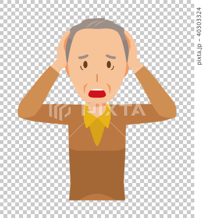 一位身穿棕色衣服的老人正在爬行 40303324