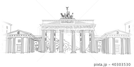 Travel Germany sign Berlin city Brandenburger gate 40303530