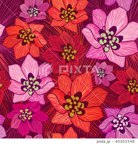 Floral seamless pattern. Flower background Floral seamless pattern. Flower background 40303548