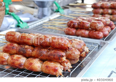 sausages at street food sausages at street food 40304960