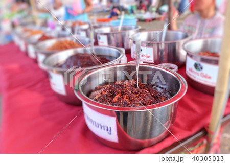 chili paste at street food chili paste at street food 40305013