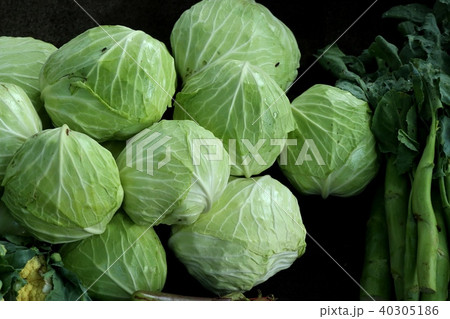 cabbage at the market 40305186