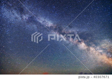 fantastic winter meteor shower and the snow-capped mountains fantastic winter meteor shower and the snow-capped mountains 40307671