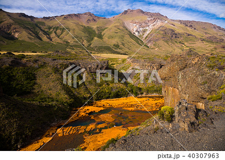 View of Agrio river near Salto del Agrio waterfall View of Agrio river near Salto del Agrio waterfall 40307963