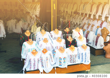 National embroidered shirts in Bucovina market National embroidered shirts in Bucovina market 40308100