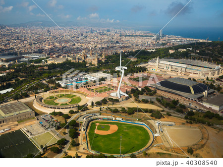 Aerial view of Sports Complex in Barcelona 40308540