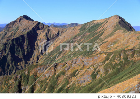 谷川岳 肩ノ小屋付近からオジカ沢ノ頭、俎嵓方面を見る 40309223