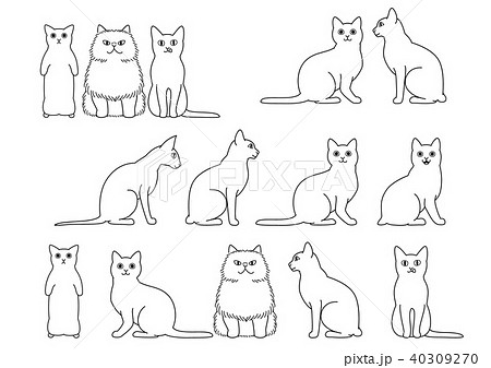 かわいい猫のボーダーセット かわいい猫のボーダーセット 40309270