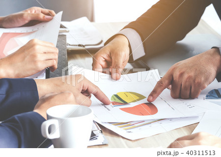 Business hand pointing at business document 40311513
