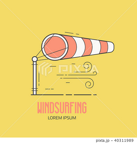 Windsurfing Logo with Wind Sock 40311989