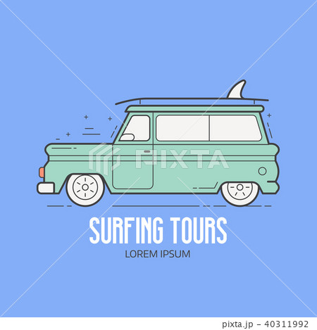 Surfing Tours Travel Logotype 40311992