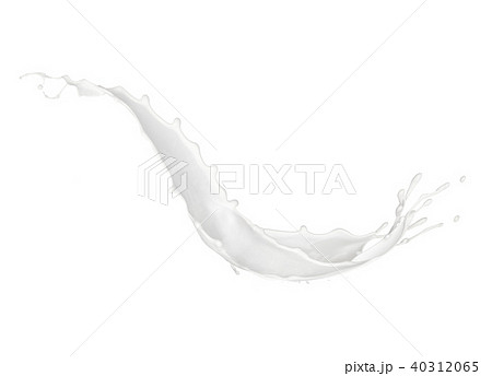 Abstract splash of milk isolated on white 40312065