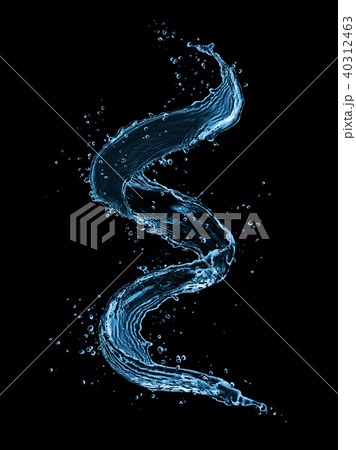 Water splash shape isolated on black background Water splash shape isolated on black background 40312463