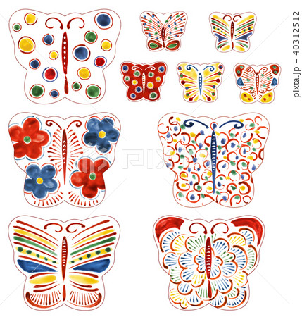 蝶赤絵 40312512